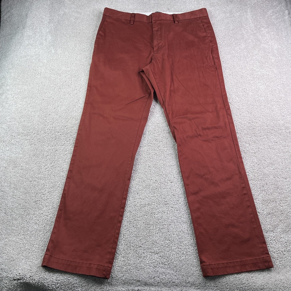 Banana Republic Pants Mens 36x34 Brown Aiden Slim Fit Rapid‎ Movement Chino